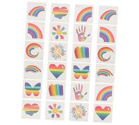HAPINARY 72 Pièces visage stickers autocollant d'enterrement de vie de jeune fille temporaires tatouge de fierté gay corporels