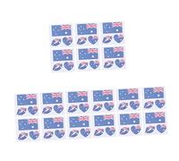 HAPINARY 75 Feuilles temporaires imperméables drapeau autocollant patriotique monde autocollant de fan de football autocollant de visage de sport etiquette autocollante
