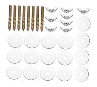 HAPINARY 8 Ensembles Kit de Vis et Écrous Métalliques avec Joints pour Fixation Perchoirs et Cages à Oiseaux Hamsters et Cochons et Facile à Installer