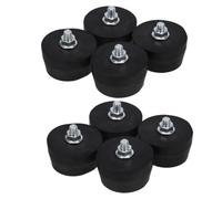 HAPINARY 8 Pièces Amortisseur Anti-vibration en Caoutchouc Noir pour Compresseur D'air et Piston, Compatibilité, Absorption des Chocs, pour Sols en Ciment et Garage