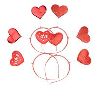 HAPINARY 8 Pièces coiffe de fête bandeaux de la Saint-Valentin -tête cookie aux pépites de chocolat hair charms hair toppers bandana bandeaux adultes de résine rouge