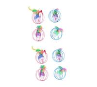 HAPINARY 8 Pièces Jouet pour Chat Interactive Cat Toy Peluche de chimmy Jouet en Peluche Jouet de Piste de Chat Balle en Peluche Souris Rat en Cage Jouet de Chat drôle Plastique et Fil