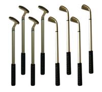 HAPINARY 8 Pièces Stylo à Bille de Golf, Stylo à Bille Club de Golf Décoratif, Alliage de Zinc et Alliage D'aluminium, Cadre Rigide, Mini, pour Bureau, Présent Fête des Pères