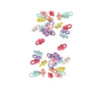 HAPINARY 80 Pièces sucette transparente poignée sucette éparpillement de table sucette dentition sucettes bébé sucette miniature mamelon tétine douce attache sucette tout-petit