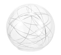 HAPINARY Abat-Jour Boule en Verre Fil de Fer Argenté pour Lampe de Plafond Suspendue, Accessoire de Lustre Moderne, Diamètre 130 MM, Adapté pour Salon et Salle à Manger