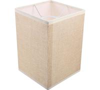 HAPINARY Abat-Jour de Remplacement en Tissu Lin Beige Grossier, Carré, Solide pour Lampe de Table et Lampadaire sur Pied, Adapté aux Ampoules E27