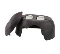 HAPINARY Abri Humidificateur pour Tortues avec Bol Céramique Grotte de Cachette Spacieuse et Décoration Naturelle pour Terrarium Reptiles Petits Animaux