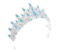 HAPINARY Accessoire De Cheveux Couronne Diadème Pour Petites Filles Couronne De Diadème Bandeau Diadème De Mariage Accessoires D'anniversaire Pour Femmes Diadèmes Alliage De Zinc Ciel Bleu