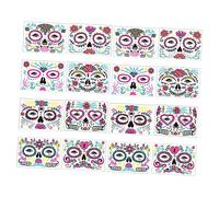 HAPINARY Accessoire De Fête Dhalloween 16 Feuilles Dautocollants Fluorescents Pour Le Visage Et Les Fleurs Faciles À Appliquer Et À Retirer