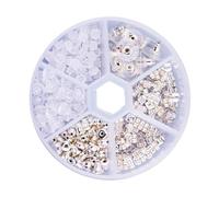 HAPINARY Accessoires Boucles D'oreilles DIY 260 Pièces Argenté Embouts Bouchons Oreille Kit Création Bijoux Bricolage Présent Femme Homme