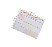 HAPINARY Agenda Hebdomadaire Non Daté Reliure Spirale, Carnet de Gestion des Repas, Planificateur d'Horaire B5 pour Bureau et Organisation Quotidienne