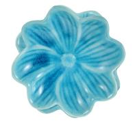 HAPINARY Assiette Céramique Pour Huiles Essentielles Bol De Pour Masque Facial Plat De Service Pour Aromathérapie Salons De Spa De Massage Thaïlandais Design Forme De Fleur Couleur Bleue
