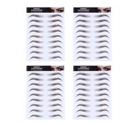 HAPINARY Autocollants pour Sourcils 6d Effet Poils 4pcs Marron en Papier Transfert D'eau Réutilisables et Étanches pour Fille Style Arc Doux Naturel