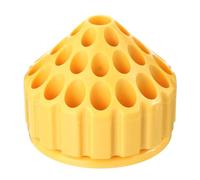 HAPINARY Bac de Rangement pour Forets Rotatif 360° en Abs Jaune, Stable | Motif Alvéolé, Coffret Compact pour Atelier, Organisateur Pratique pour Embouts et Outils