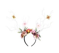HAPINARY Bandeau Cheveux en Tissu Blanc Bois de Cerf de Bois, Accessoire Décoratif pour Fête et Festival, Style Unique et Créatif pour Filles et Garçon et Filles Couleur Aléatoire