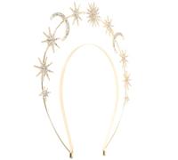 HAPINARY Bandeau Couronne de Déesse en Alliage de Zinc Or, Résistant la Déformation avec Design Double Couche Unique, pour Fêtes et Célébrations Festives