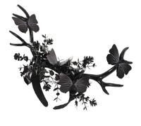 HAPINARY Bandeau Halloween Noir à Cornes de Renne en Tissu et Plastique, Accessoire Respirant et Finement Travaillé pour Fêtes à Thème et Photos
