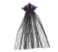 HAPINARY Bandeau Jour Des Morts Avec Voile Décor Fleurs Pour Halloween Accessoire De Fête Et Cosplay Unique Et Confortable