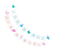 HAPINARY Bannière « C'est un Garçon » en Papier Design Chic 2 Sets pour Décoration Fête de Révélation et Utilisation Shower ou Photographie