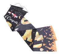 HAPINARY Bannière de Fête Noire en Polyester pour Présent de Diplôme 2024, Décor de Remise de Diplôme Amovible et Facile à Installer pour Fête de Graduation à Domicile