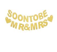 HAPINARY Bannière pour Cortège Nuptial Jaune en Papier, Décoration Intérieure Réutilisable et Facile à Suspendre pour Wedding de Style Européen et Américain