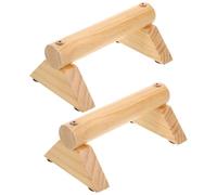HAPINARY Barres de Pompes en Bois Patins Antidérapants pour Entraînement Confortable et Renforcement du Haut, Équipement Fitness pour Salle de Sport
