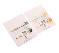 HAPINARY Barrettes à Cheveux pour Filles, Accessoires Élégants Chic et Créatif 4pcs Étoiles et Lunes en Alliage Décoration Capillaire Unique pour Fête et Banquet