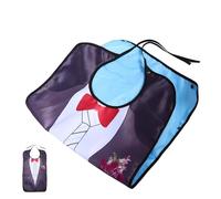 HAPINARY Bavoir Style Minimaliste Réutilisable en Polyester Adulte Noir Protection les Éclaboussures et Salive pour Personnes Âgées pour Repas