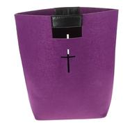 HAPINARY Bible Carrying Case Large Capacity Felt Handbag With PU Leather Handle Hollow Cross Pattern Tote Bag For Church Study And Grocery Shopping