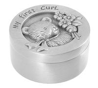 HAPINARY Boîte à Cheveux Fœtaux En Métal Vintage Souvenirs Bébé, Compacte Et Légère, Couleur Ancien Étain, Coffret De Rangement Sécurisé Pour Boucles De Bébé, Pour Conserver Les Souvenirs D'enfance