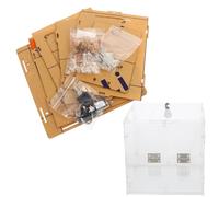 HAPINARY Boîte à Dons Transparente en Acrylique 20X20X20 CM Serrure, Urne Électorale à Assembler Soi-Même pour Bureau et Collecte, Boîte à Suggestions Fente Pratique