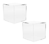 HAPINARY Boîte de Présentation en Acrylique Transparente 2pcs pour Rangement et Exposition de Figurines, Forme Rectangulaire, Haute Transparence, pour Décoration Intérieure