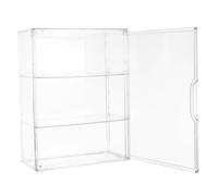HAPINARY Boîte de Présentation en Acrylique Transparente Empilable 36X27X13 CM 2 Compartiments Vitrine Magnétique Anti-Poussière pour Figurines et Objets de Collection Organisateur de