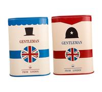 HAPINARY Boîte de Rangement 2 Pièces Compacte Métallique pour Lames de Rasoir Récupérateur Professionnel Barbier Coiffeur Usage Salon Bleu Rouge Amovible