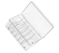 HAPINARY Boîte de Rangement Acrylique Grosse Capacité et Couvercle Protecteur pour Miroir Porte-outils pour Extensions de Cils Organisation Esthétique Extension de Cils