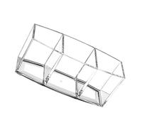 HAPINARY Boîte Rangement Pinceaux Transparent Compartiments Organisateur Maquillage pour Fille et Femme Support Pinceaux Cosmétique Durable et Pratique