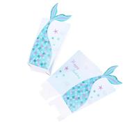 HAPINARY Boîtes à Popcorn pour Fêtes Design Queue de Bleu en Papier Blanc, Résistance Compression, Lot de 18 Pièces, pour Anniversaires et Goûters D'garçon