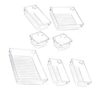 HAPINARY Boîtes De Rangement De Tri 7 Pièces Organisateurs De Bureau Pour Maquillage Divers Robuste Élégant Organisez Votre Espace