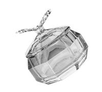 HAPINARY Bol à Ongles En Acrylique Avec Couvercle Métallique Octogonal Gris Nuit, Petit Format, Porte-liquide Pour Manucure Professionnel Et Utilisation à Domicile