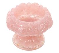 HAPINARY Bol Décoratif pour Bagues et Boucles D'oreilles Organisateur Polyvalent en Cristal Rose de Fleur de Lotus à Pied Facile à Entretenir, Usage Quotidien