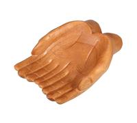 HAPINARY Bol Décoratif Sculpté Main en Bois Beige, Bol à Clés Multifonction pour Décoration Salon et Rangement Pratique
