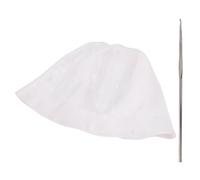 HAPINARY Bonnet de Coloration Capillaire Petits en Silicone Réutilisable avec Aiguille, Outil de Teinture pour Facilitation des Mèches pour Salon et Barber Shop