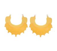 HAPINARY Bonnets de Bain en Silicone Imperméable pour Bébé, Protection Auditive et Oculaire, Taille Garçon et Filles, Couleur Jaune, Accessoires de Bain pour Bébé, Lot de 2 Pièces