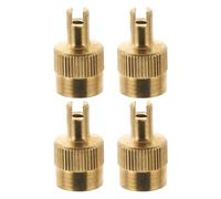 HAPINARY Bouchons de Valve de Pneu Métalliques Lot de 4 Installation sans Outil - Accessoires pour Engins de Chantier et Machines Agricoles