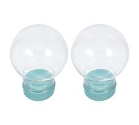 HAPINARY Boules à Neige Affichage Haute Clarté 2pcs en Verre Transparentes à Remplir DIY avec Base en Caoutchouc Anti-Fuite pour Décoration de Fête et Maison Élégante