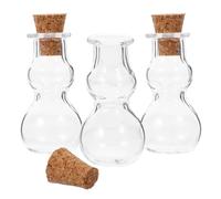 HAPINARY Bouteilles à Souhaits de Gourde, 3 Pièces Verre et Bois | Diy, Décoration Artistique, Accessoire Photo, Flacon Parfum, Modèle Flottant, Bouchon Liège, Lot de Trois
