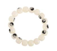 HAPINARY Bracelet de Perles Naturelles en Racine de Bodhi 18 Perles Sculptées Finition Artisanale Lisse pour Protection Spirituelle et Usage Feng Shui Unisexe
