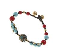 HAPINARY Bracelet de Perles Turquoise Tissé à Main, Rétro, Femme