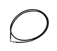 HAPINARY Bracelet et Collier DIY en Cordon Ciré Noir 2,0Mm en Cuir Fermoir en Acier Inoxydable, Corde Souple et Résistante pour Pendentifs, Usage Unisexe
