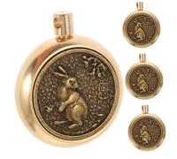 HAPINARY Breloques Lapin Du Zodiaque En Cuivre Ancien 4 Pièces Pour Fabrication De Bijoux, Petits Charms Portables, Accessoires Unisexes, Décoration Artisanale, Présent Créatif Loisirs Créatifs